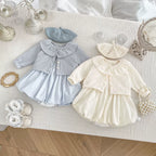 Conjunto Infantil Feminino Casaquinho + Vestido Balone