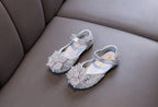 Sapato Infantil Feminino Florzinhas Brilhante