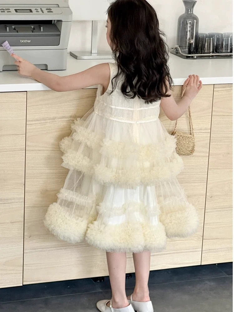 Vestido Infantil Tule Camadas