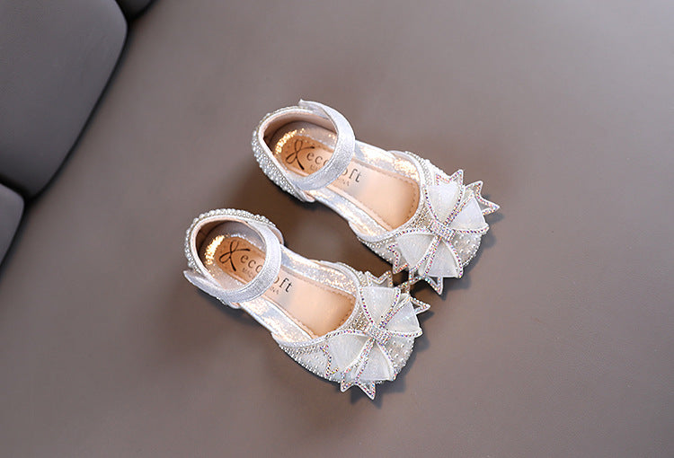Sapato Infantil Feminino Lacinho Brilhante