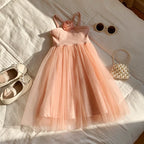 Vestido Infantil Flor com Tule