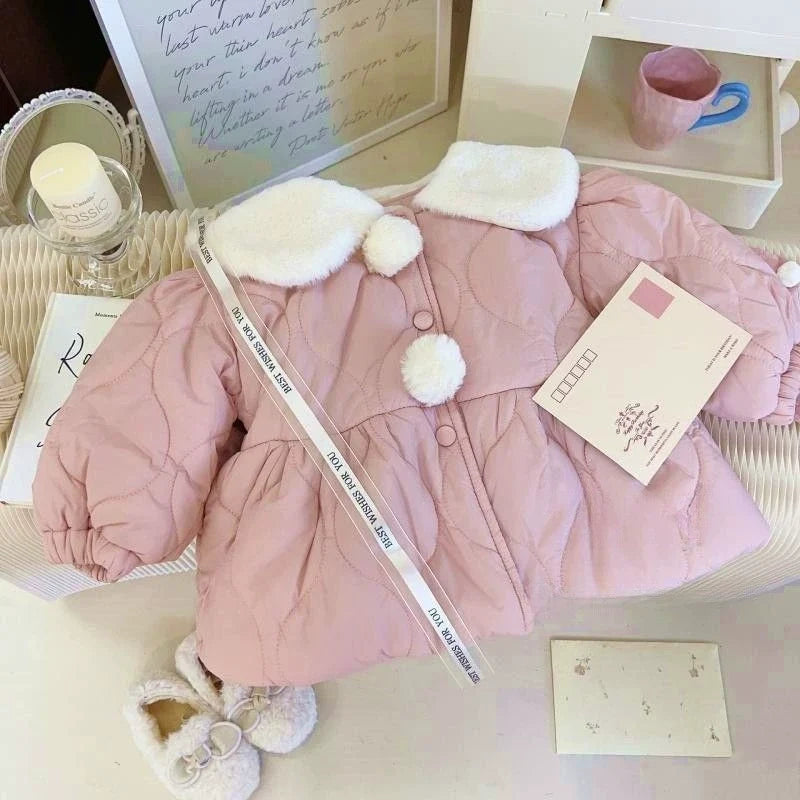 Casaco Infantil Feminino Rosa Coelhinho
