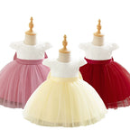 Vestido de Festa Renda e Saia Tule