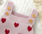 Body Infantil Tricô Corações
