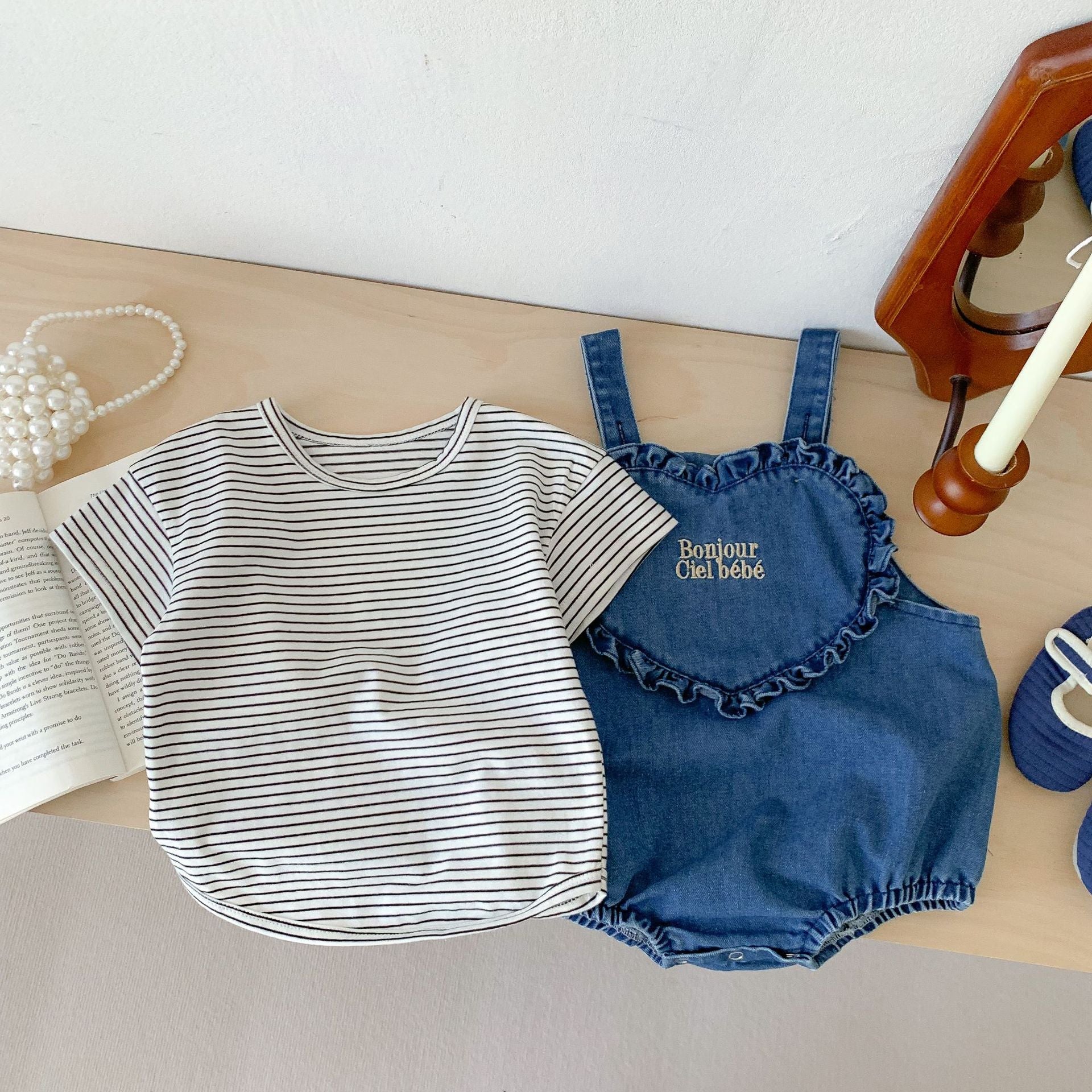 Body Infantil Jeans Love
