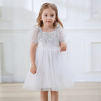 Vestido Infantil Lantejoulas e Tule