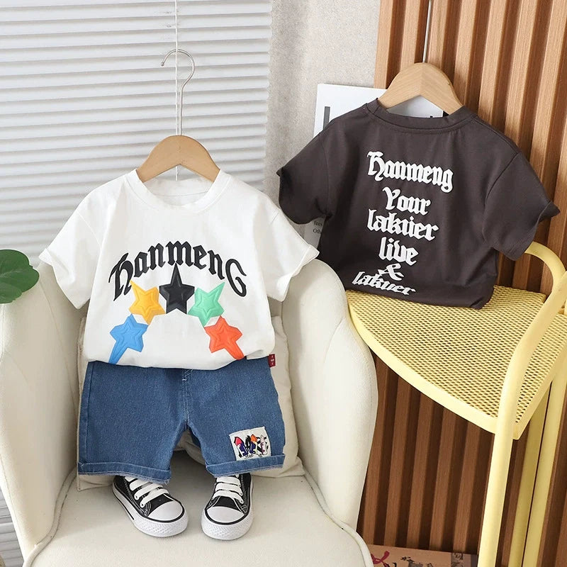 Conjunto Infantil Masculino Estrelas e Jeans