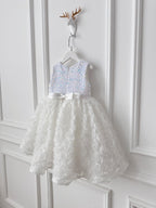 Vestido Infantil Brilhante Florzinhas