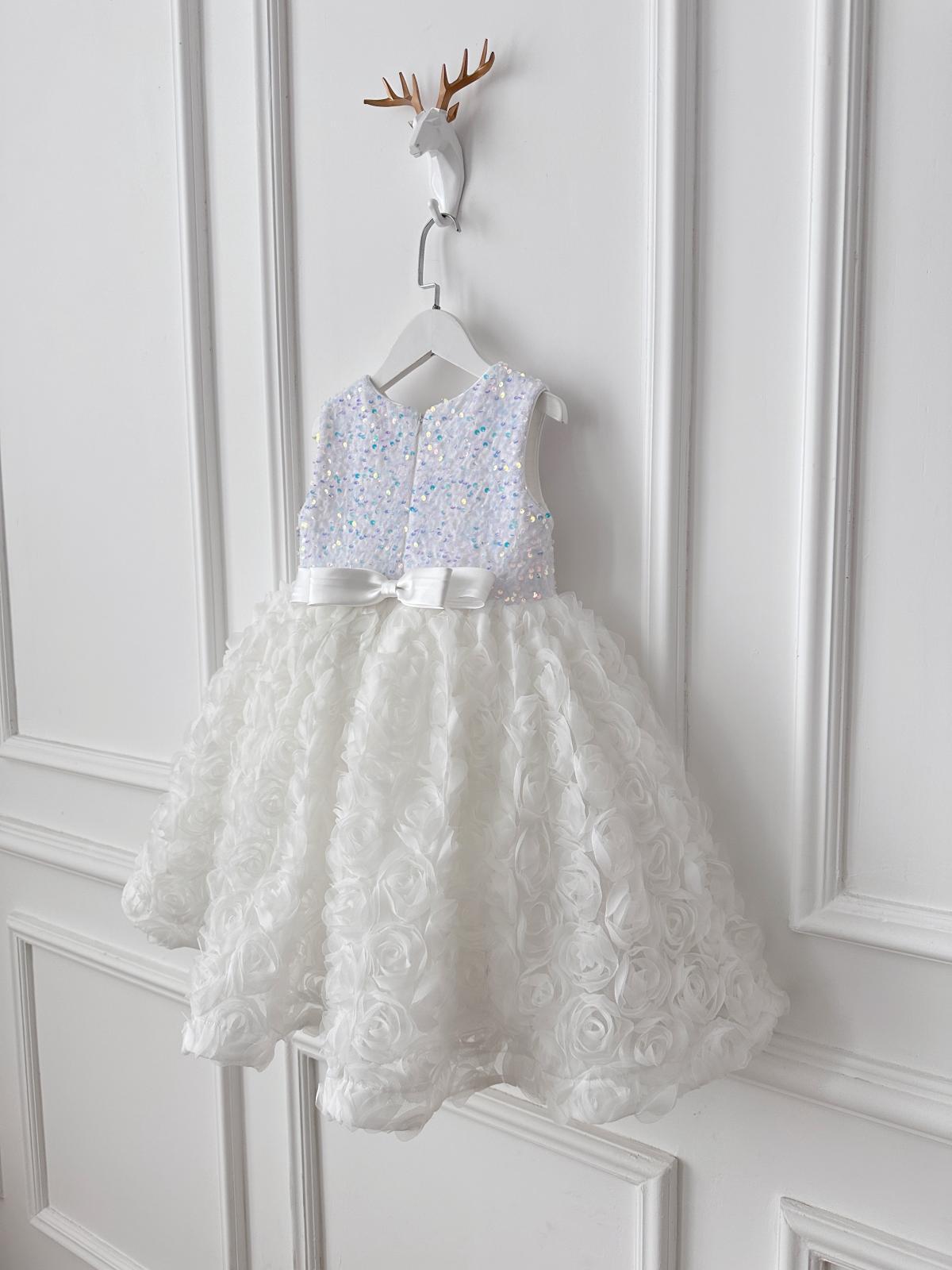 Vestido Infantil Brilhante Florzinhas