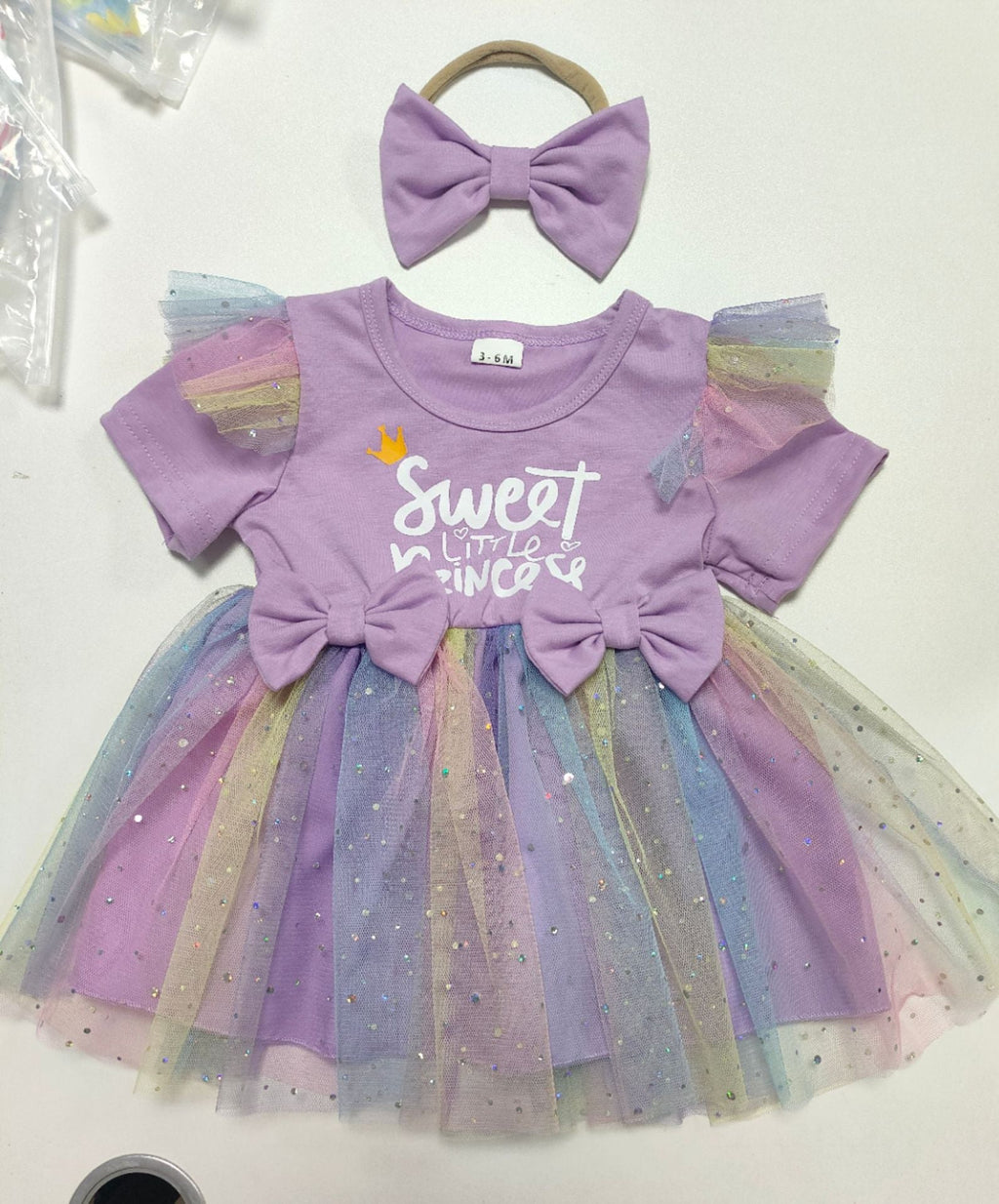Vestido Infantil Princesinha Tule Colorido