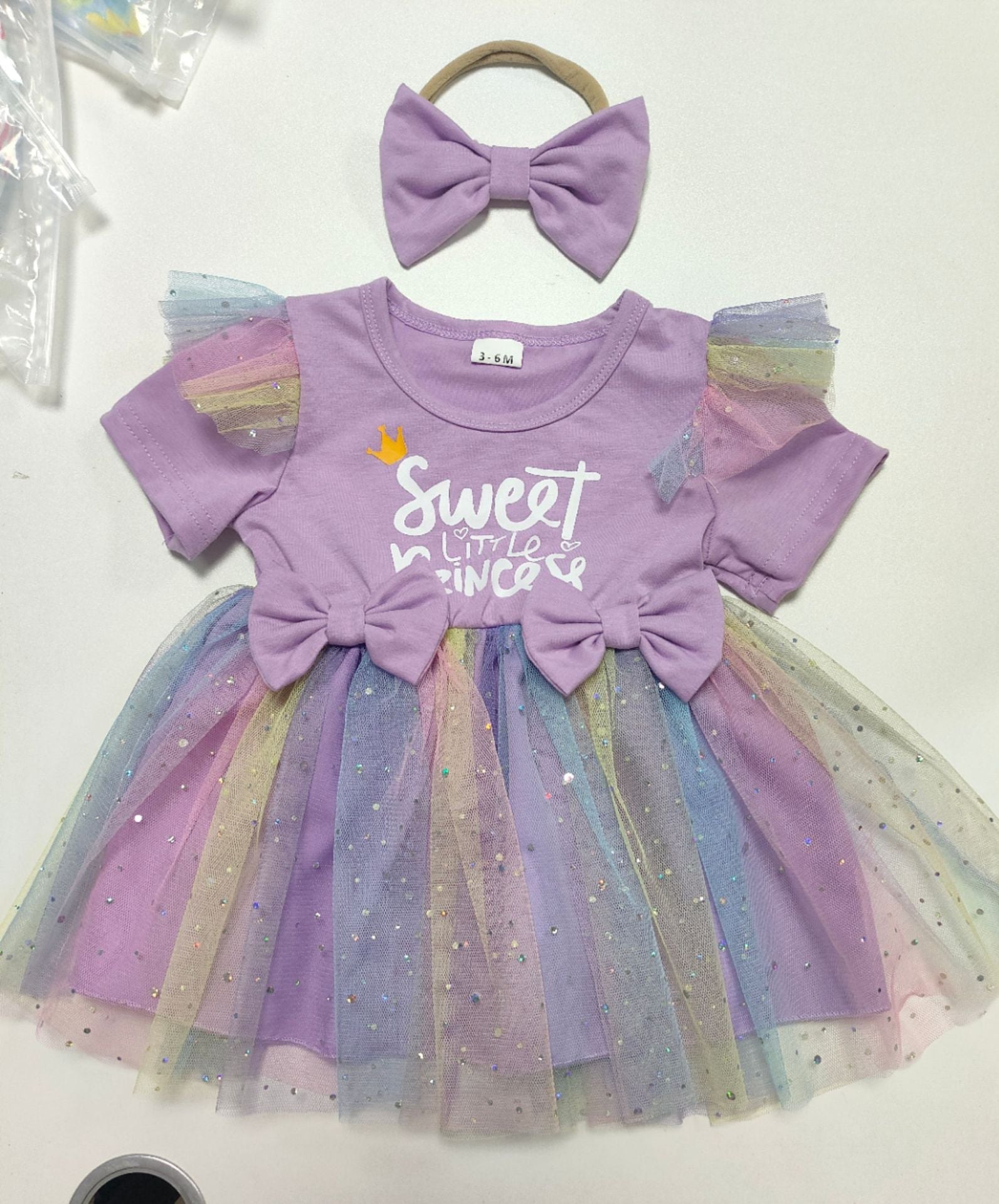 Vestido Infantil Princesinha Tule Colorido