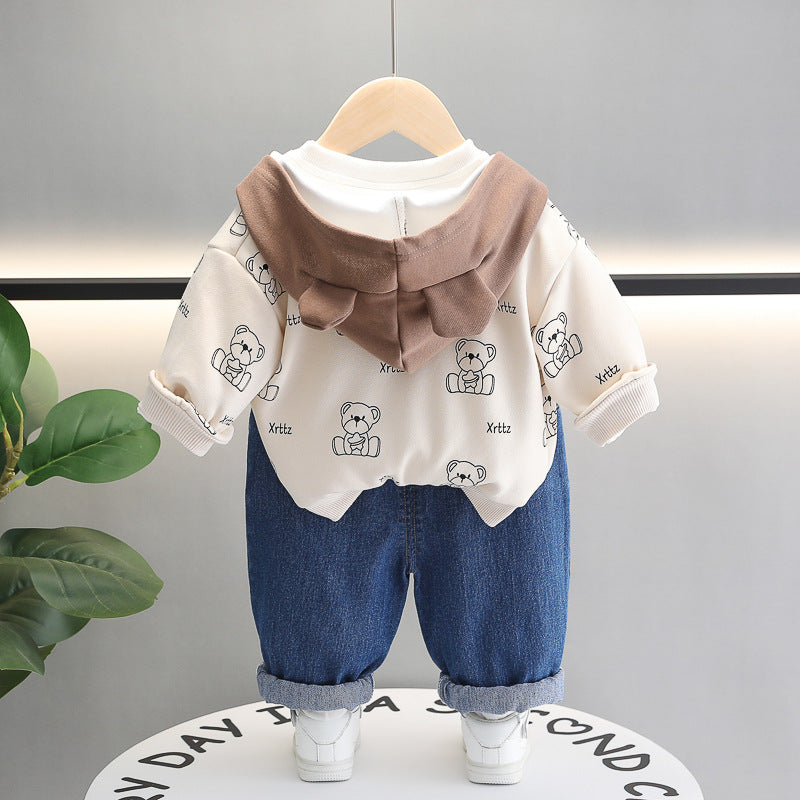 Conjunto Infantil Masculino 3 Peças Ursinho