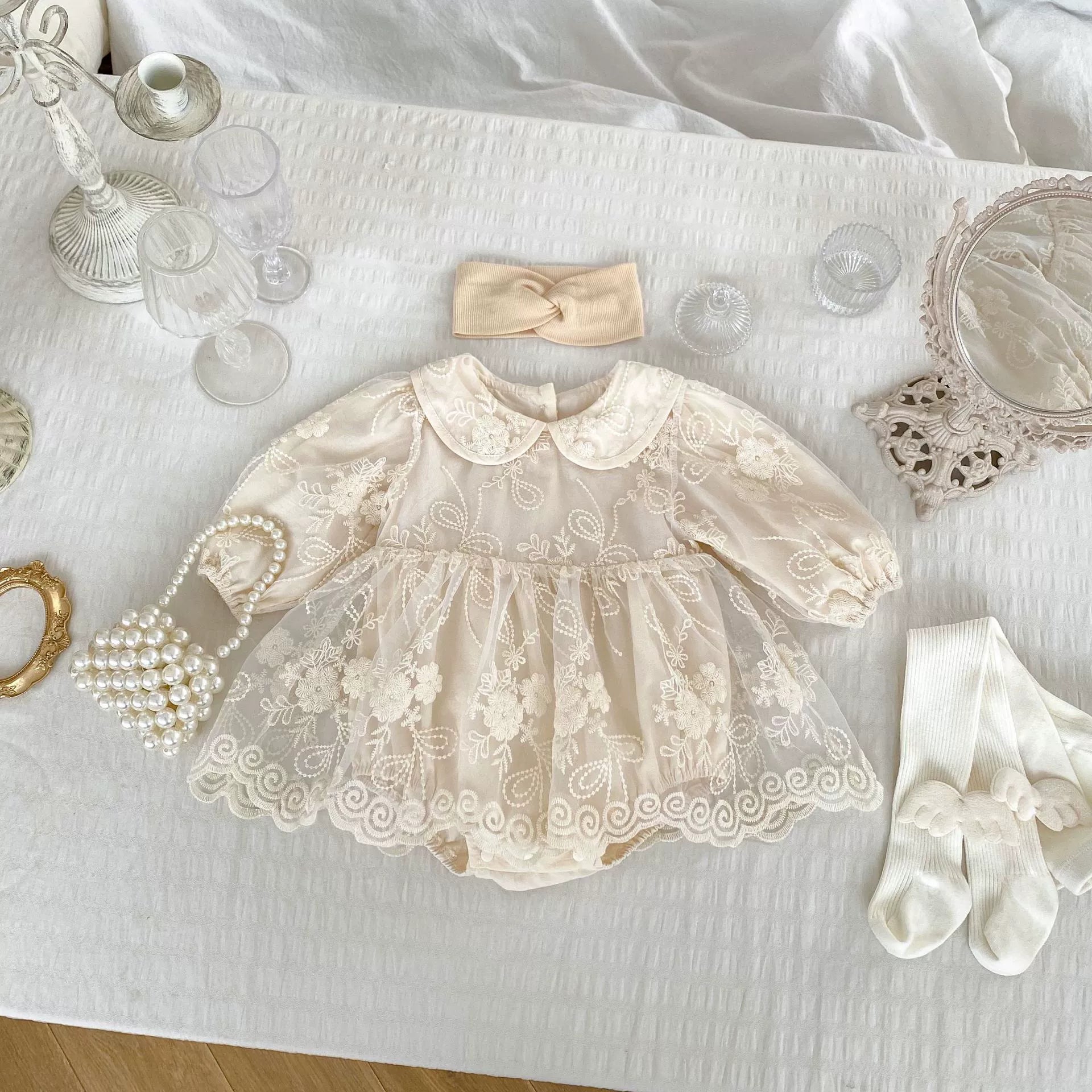 Vestido Infantil Rendado Floral
