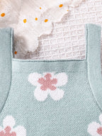Body Infantil de Tricô Florzinhas