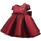 Vestido de Festa com Flores e Laço Atrás