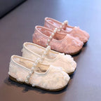 Sapato Infantil Flores e Pérolas