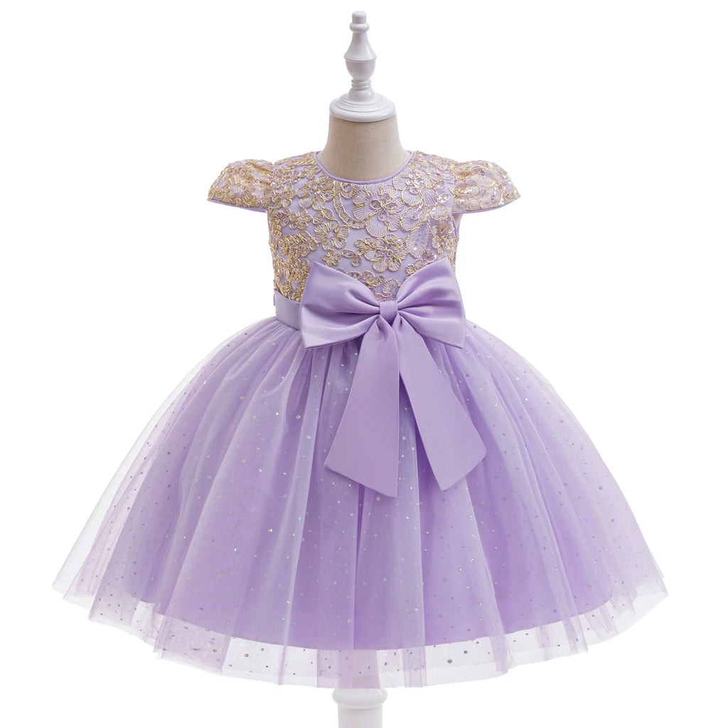 Vestido De Festa Infantil Floral com Lacinho