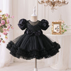 Vestido Infantil Preto Tule