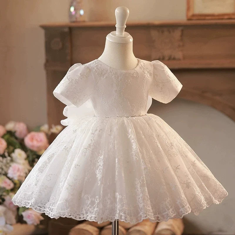 Vestido de Festa Branco Rendado