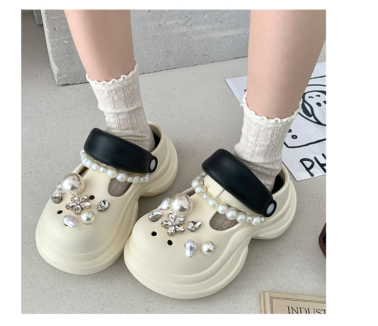 Crocks Infantil Pedrarias e Pérolas
