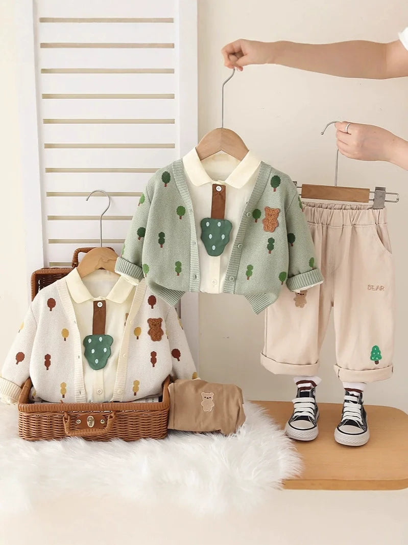 Conjunto Infantil Masculino 3 Peças Urso