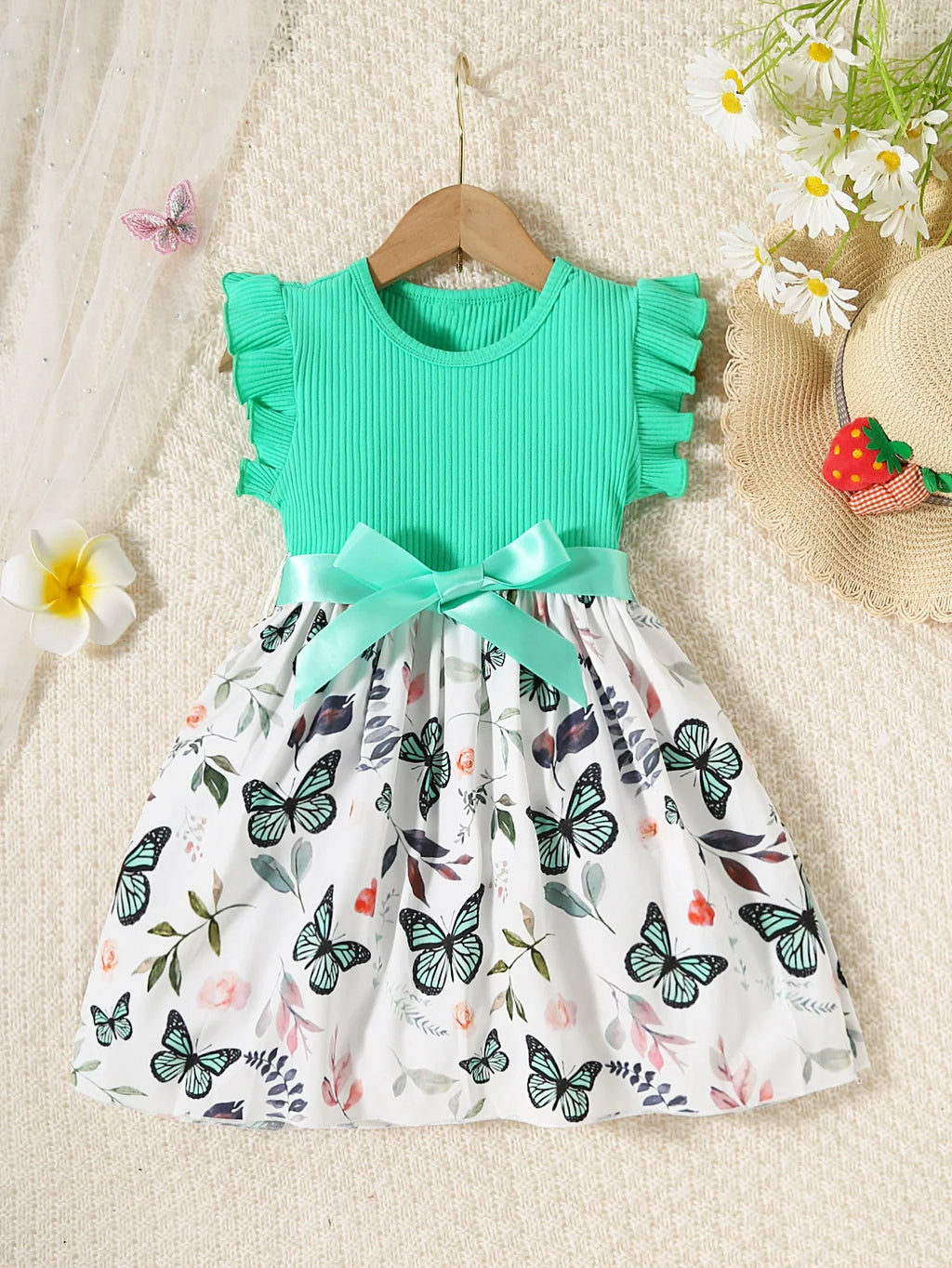 Vestido Infantil Laço Borboletas