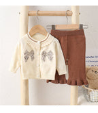 Conjunto Infantil Inverno de Tricô Lacinhos