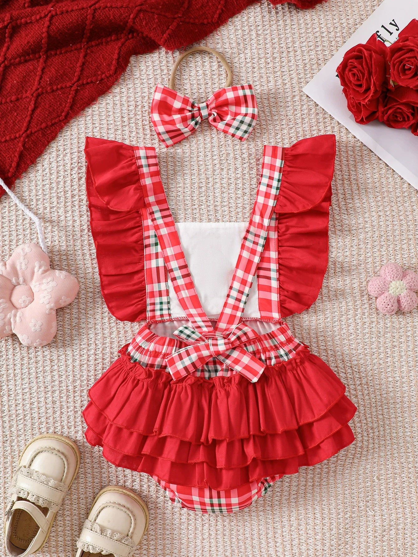 Body Infantil Xadrez Biscoitinho
