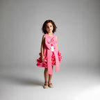 Vestido Infantil Barra Babados e Laço