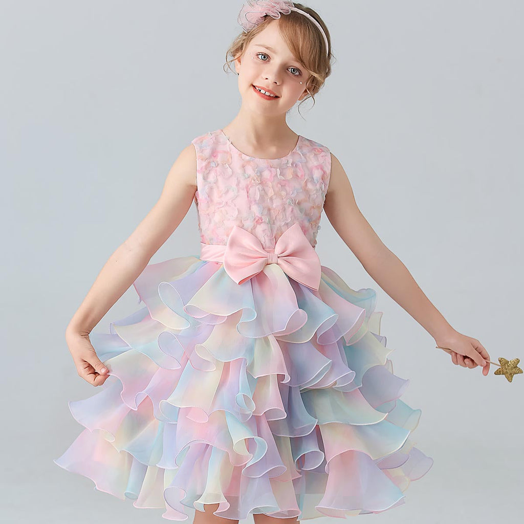 Vestido Infantil Camadas Colors