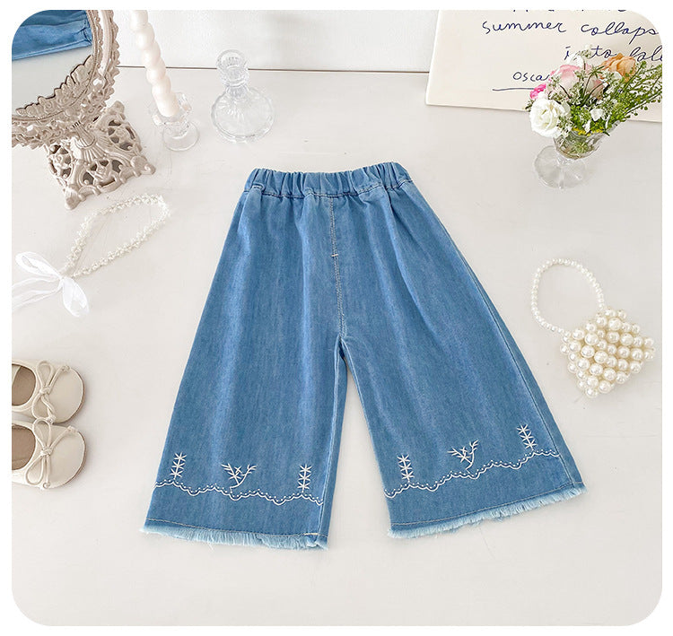 Conjunto Infantil Jeans Bordadinhos