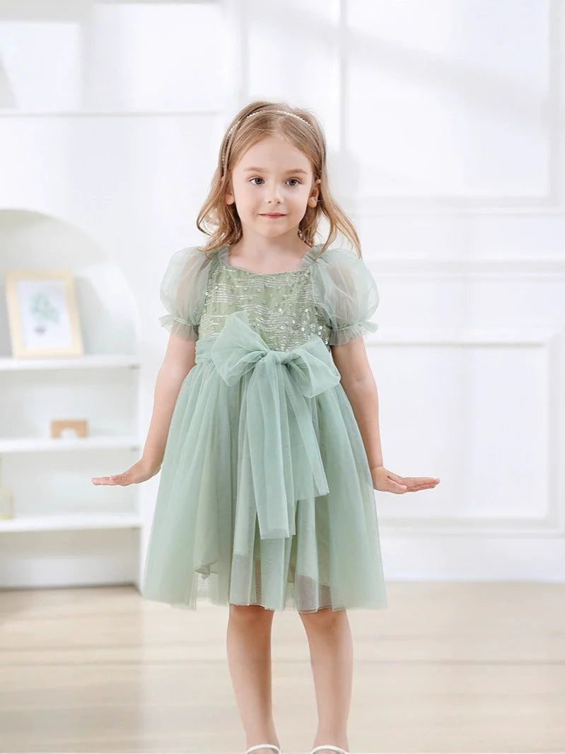Vestido Infantil Lantejoulas e Tule