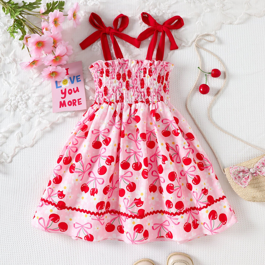 Vestido Infantil Cerejinhas