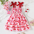 Vestido Infantil Cerejinhas