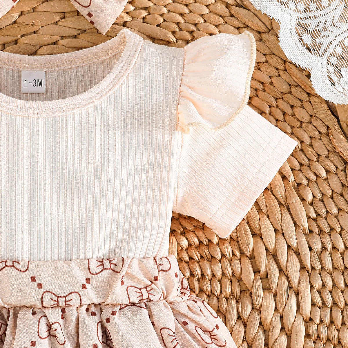 Macacão Infantil Feminino Verão Lacinho