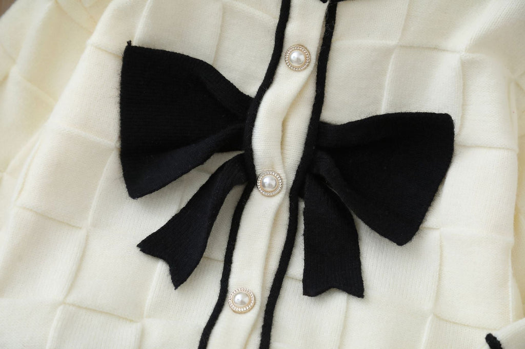 Conjunto Infantil Feminino Botões de Pérola Lacinho