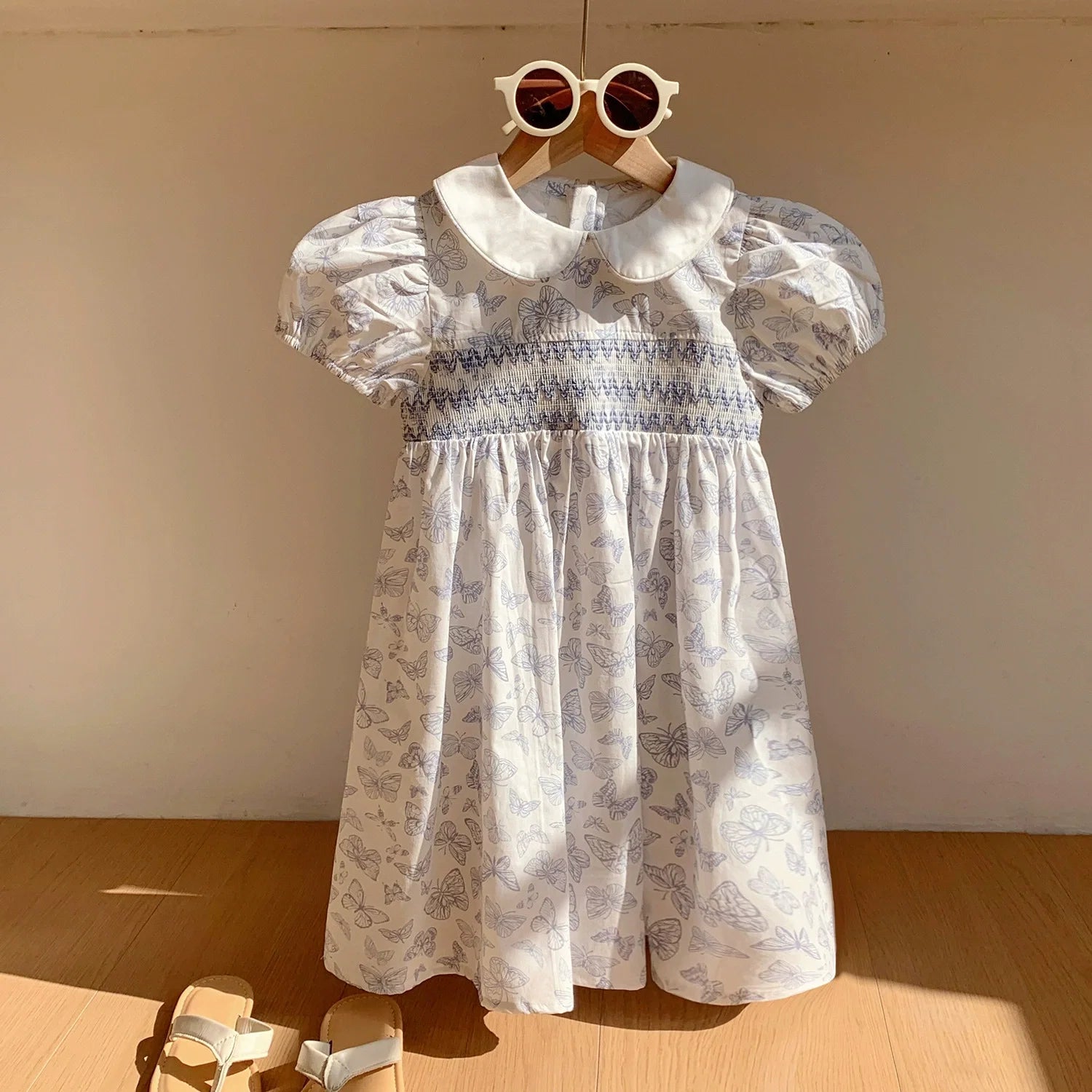 Vestido Infantil de Gola Borboletinhas