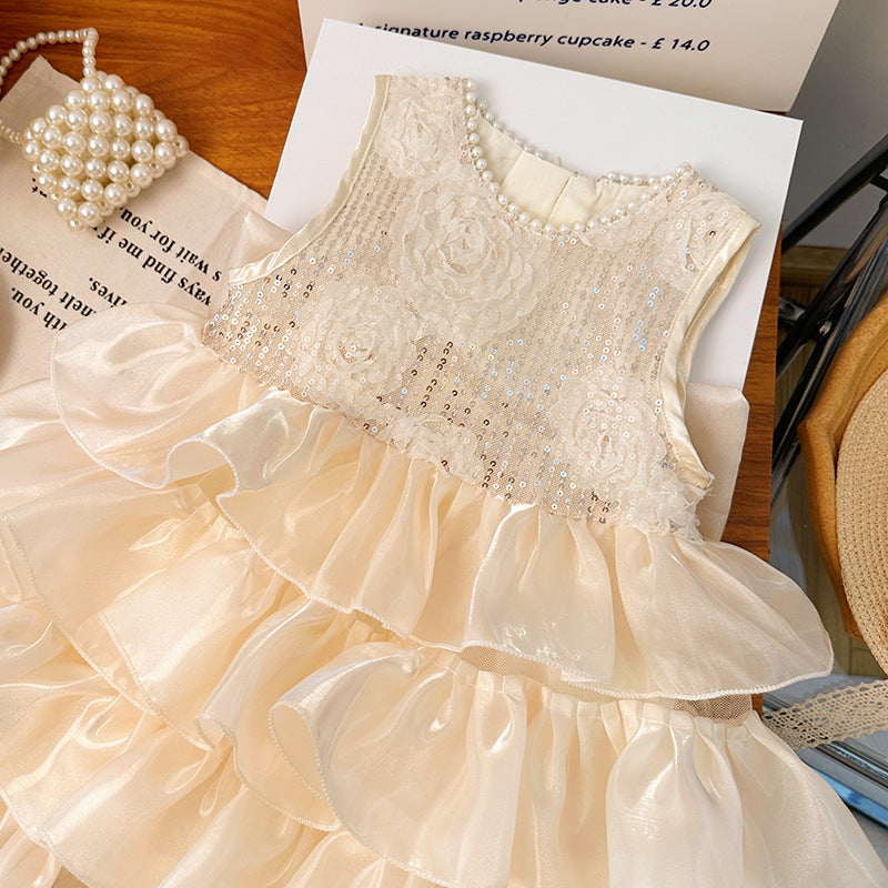Vestido Infantil De Festa Glamour Lacinho