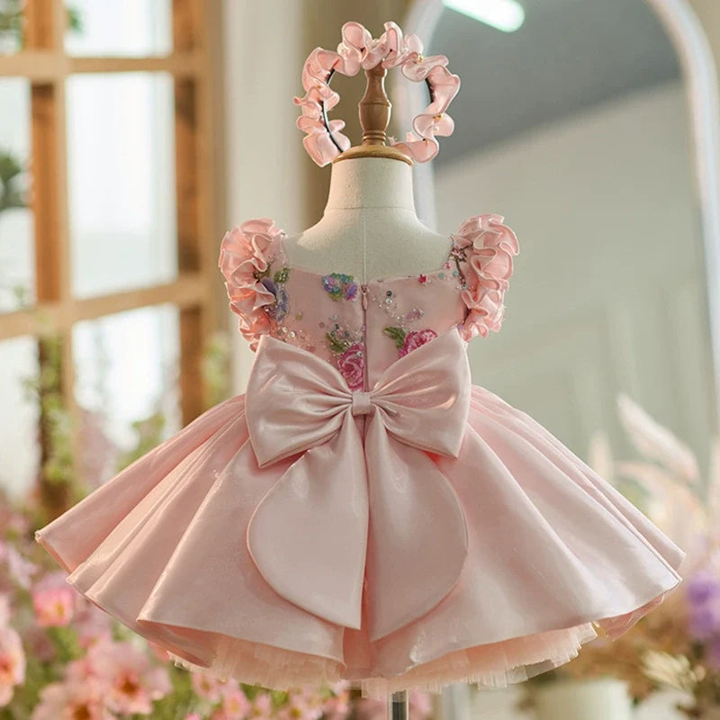 Vestido Infantil de Festa Flores