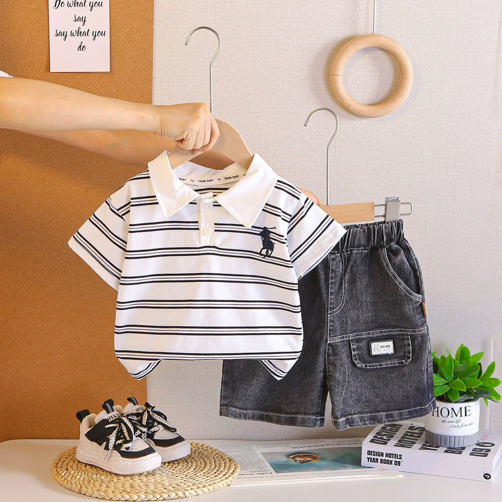 Conjunto Infantil Masculino Lístras e Jeans