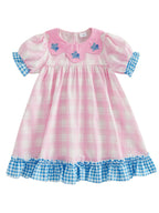Vestido Infantil Xadrez Coelhinho