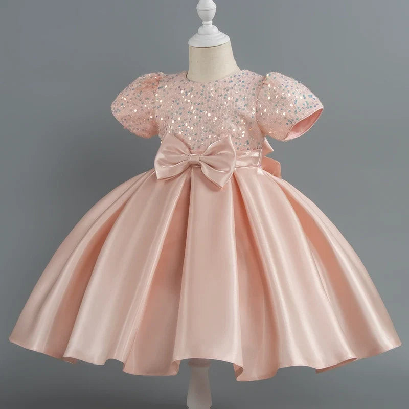 Vestido de Festa Brilhante Lacinho