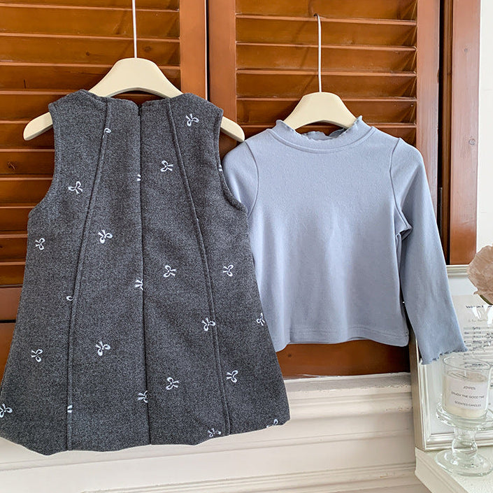 Conjunto de Inverno Azul Lacinhos