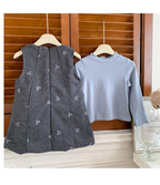 Conjunto de Inverno Azul Lacinhos