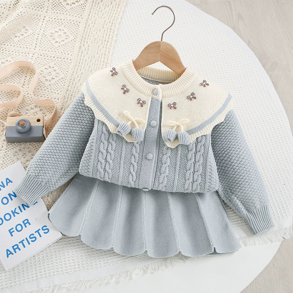 Conjunto Infantil de Tricô Lacinhos