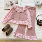 Conjunto Infantil Feminino Babadinhos Botões de Pérolas