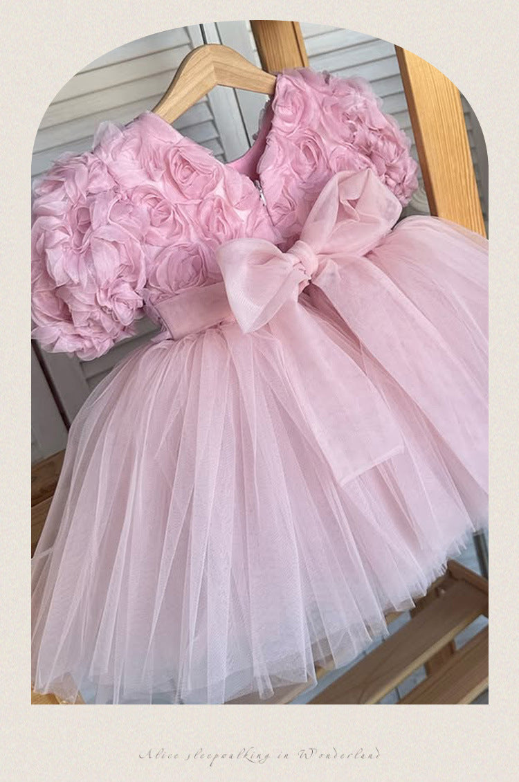 Vestido de Festa Flores e Tule