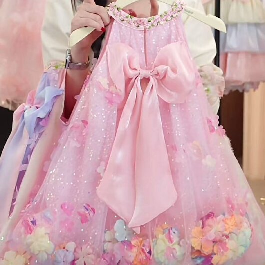 Vestido Infantil Tule Florzinhas