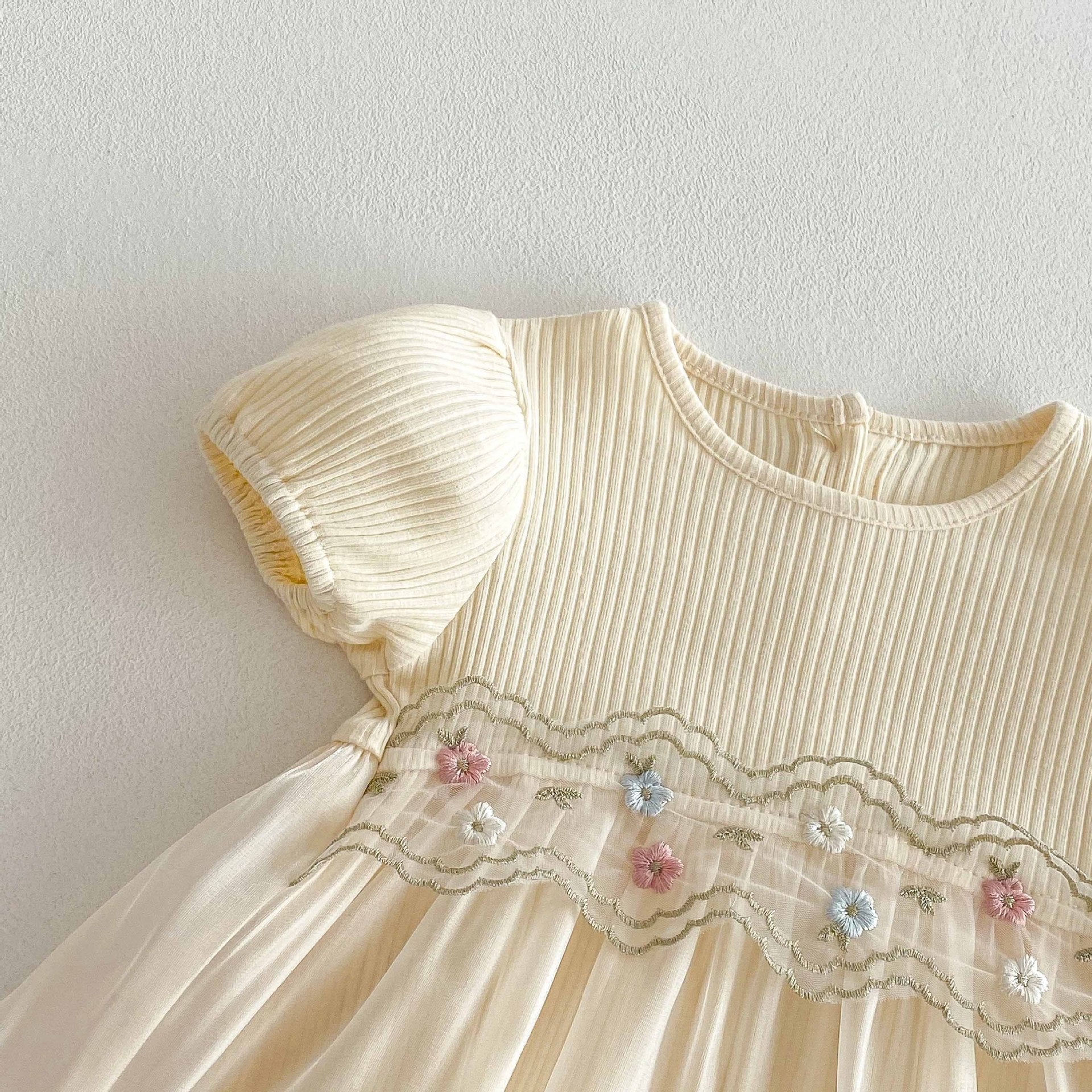 Body Infantil Feminino Florzinhas e Tule