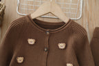 Conjunto Infantil Feminino Tricô Ursinhos